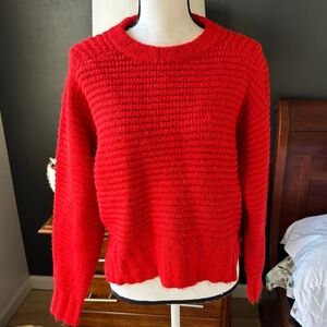 Pistols Red Split Hem Sweater - Sz. S